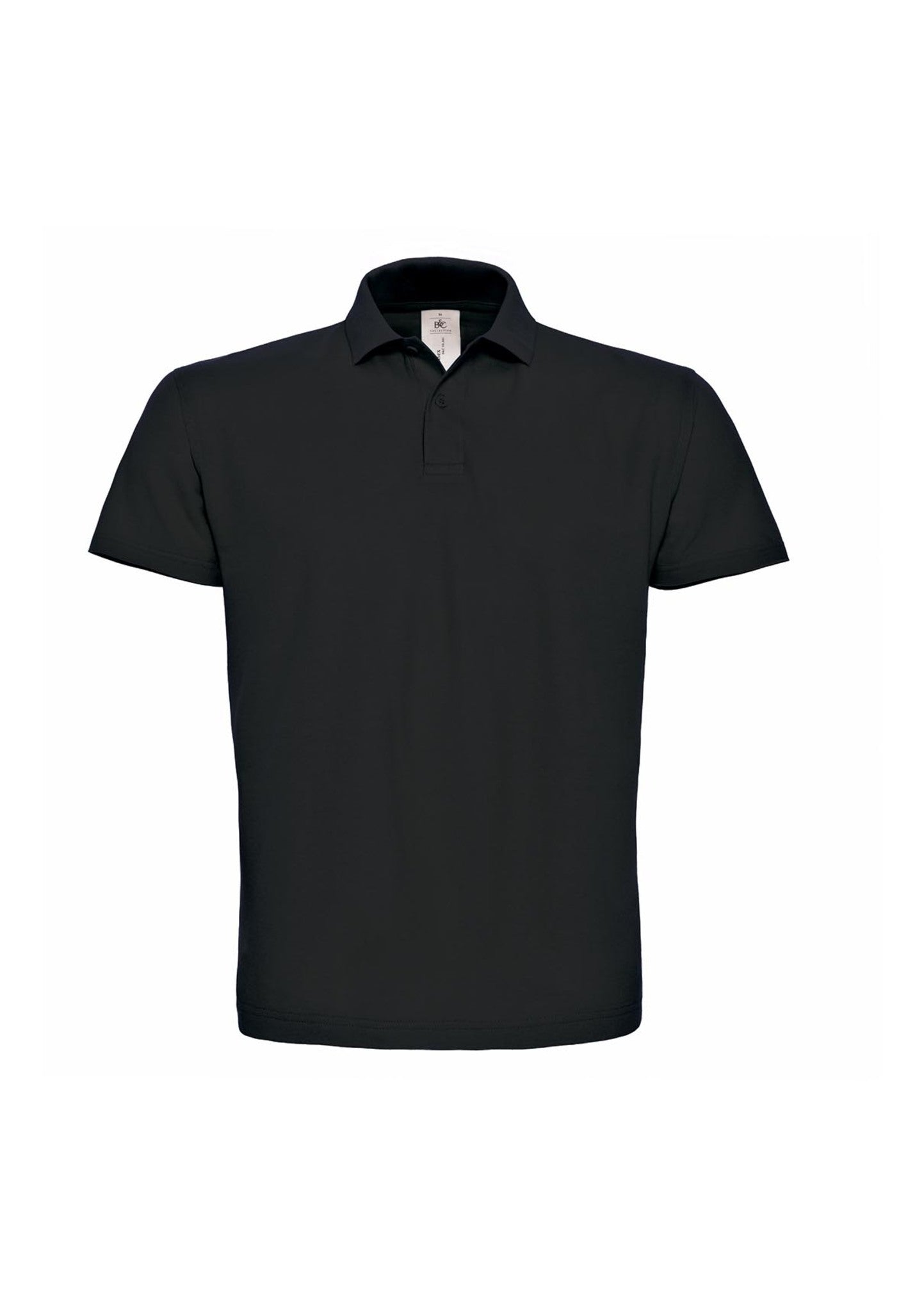 polo nera marchio B e C UNISEX LOGO STAMPATO