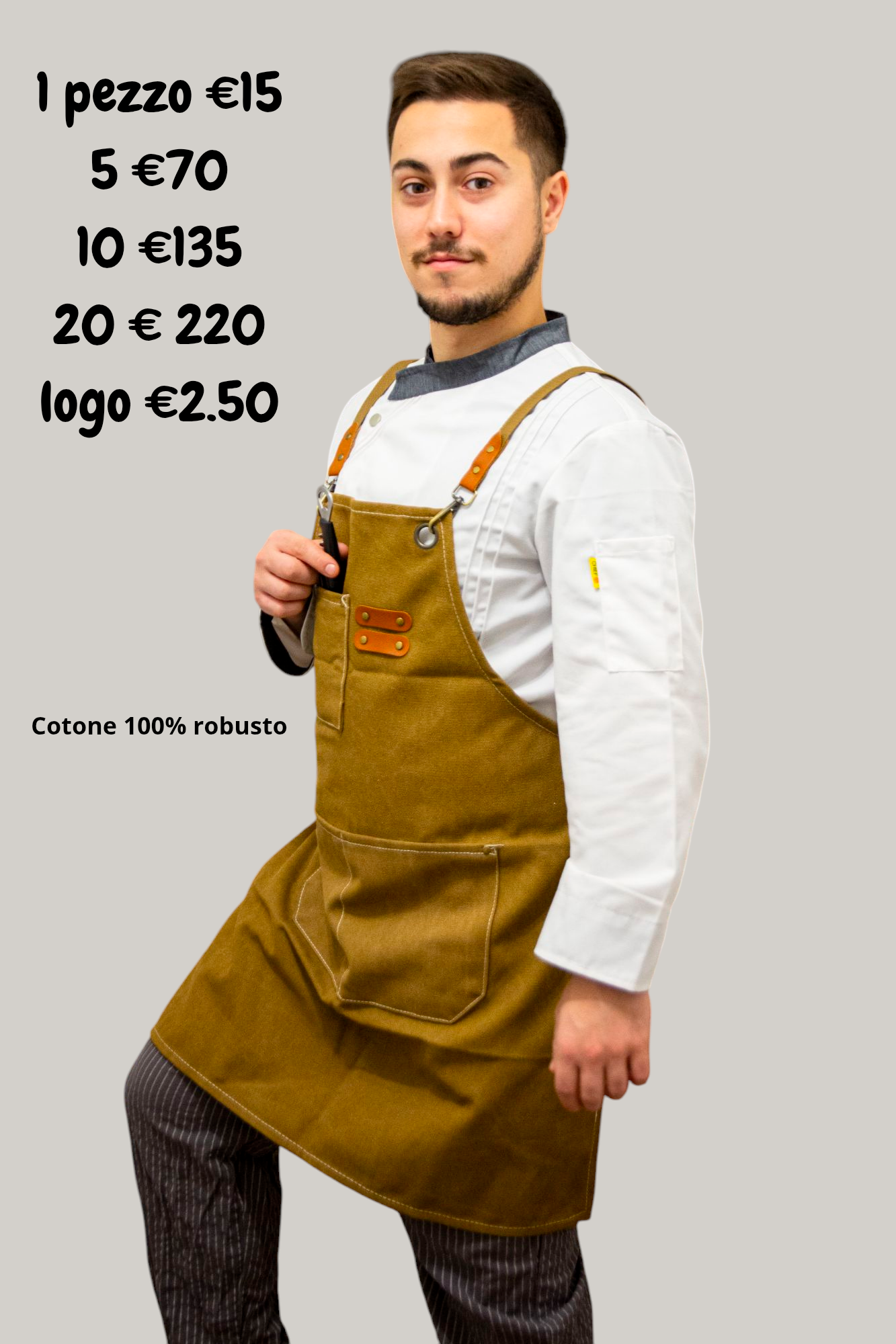 grembiule barman a intreccio blu navy