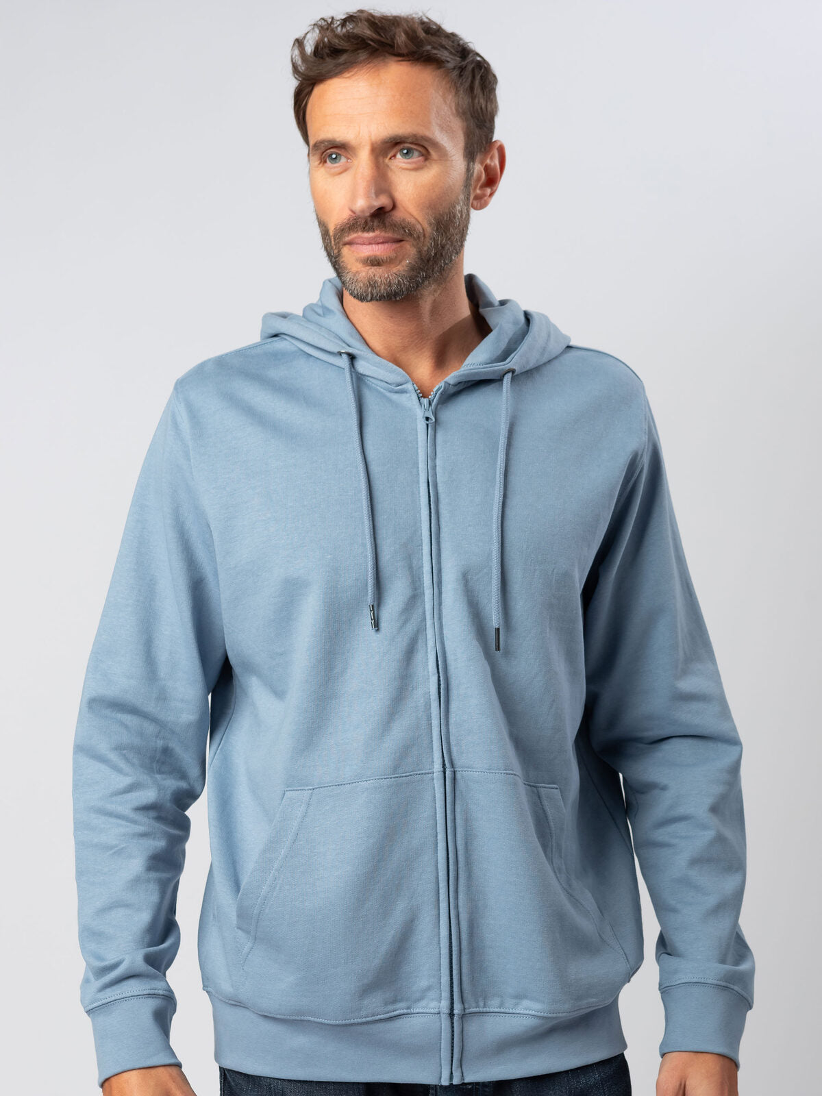Felpa con cappuccio e zip bs 304