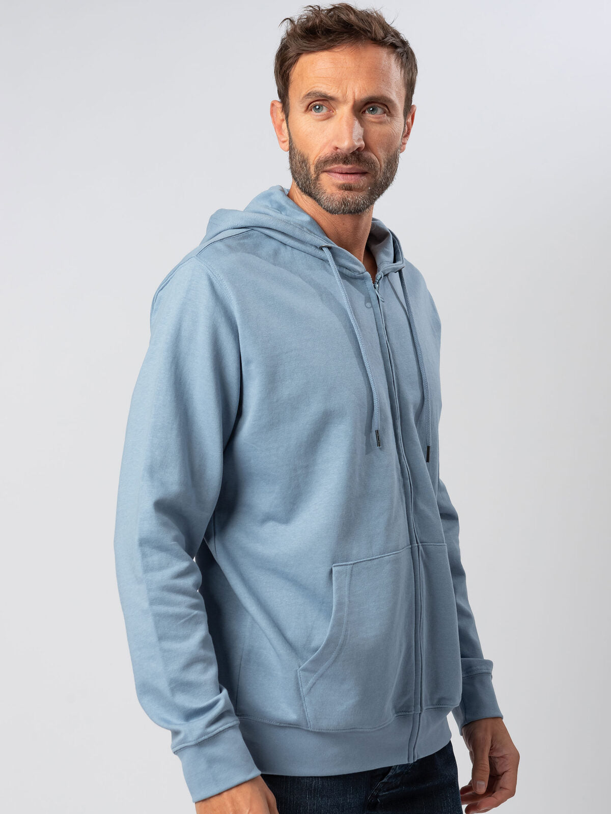 Felpa con cappuccio e zip bs 304
