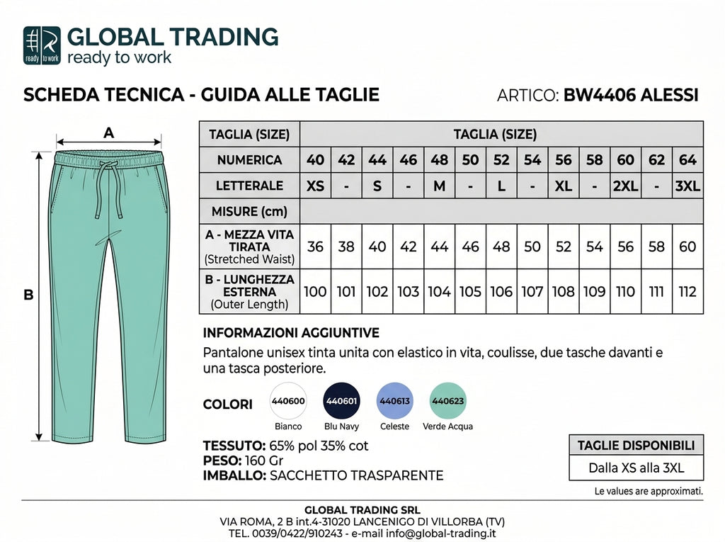 Pantalone Unisex Alessi