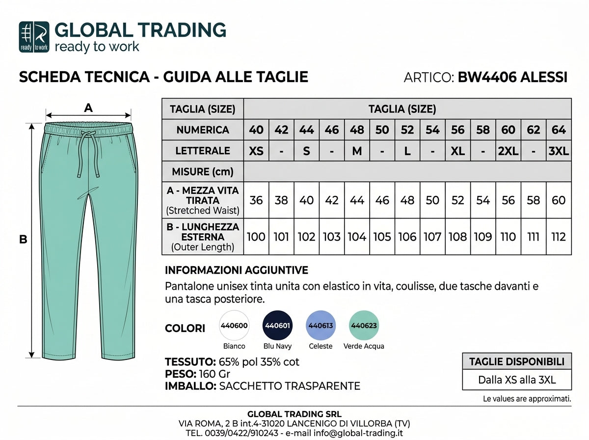 Pantalone Unisex Alessi