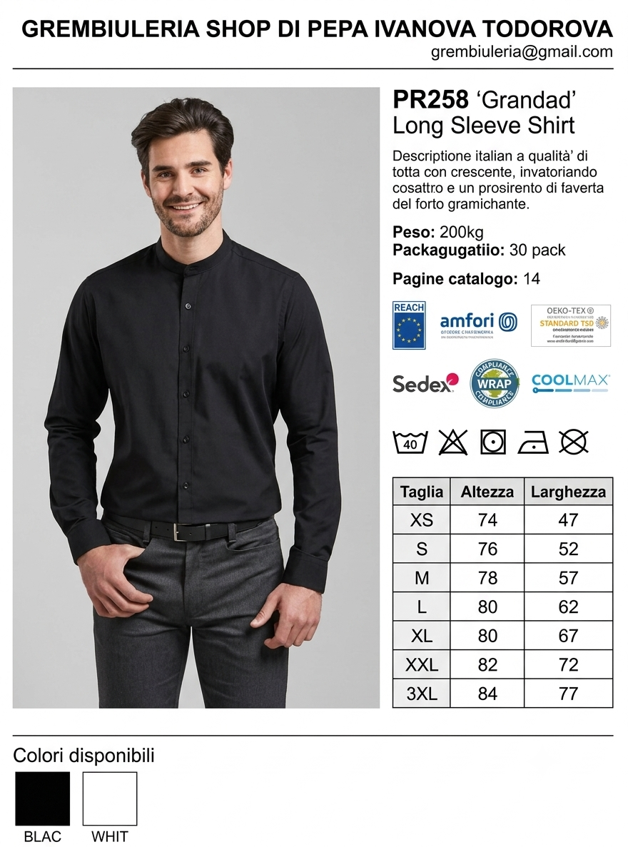 Camicia koreana PR258