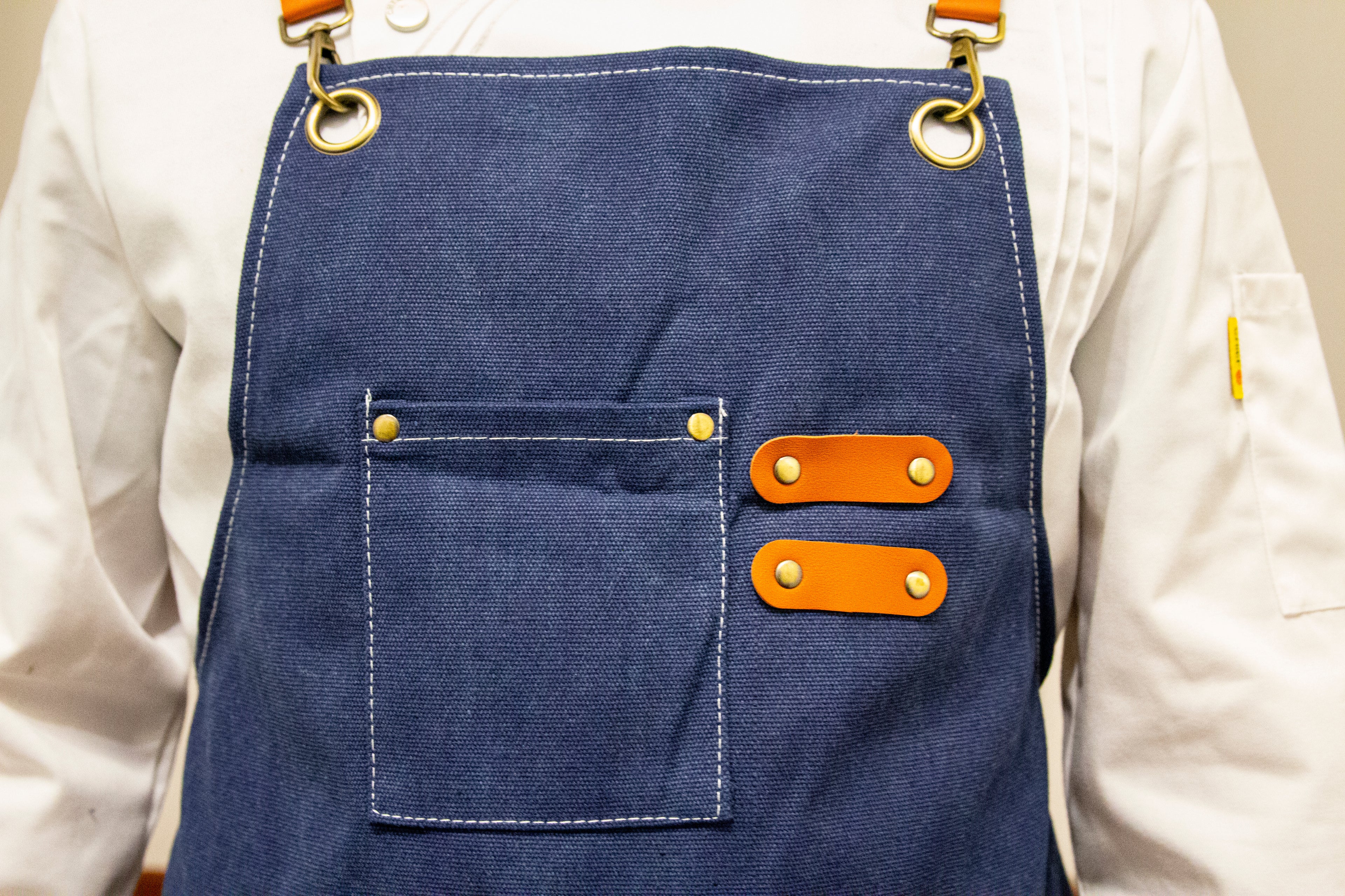 grembiule barman a intreccio blu navy