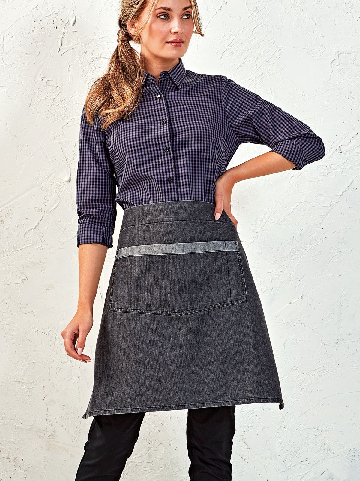 Grembiule corto in jeans pr126