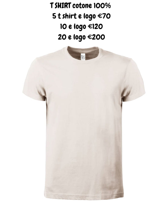 t shirt in cotone 100% marchio bs/gildan