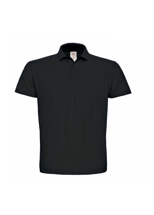 polo nera marchio B e C UNISEX LOGO STAMPATO