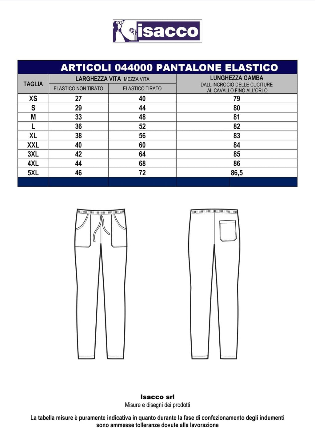 3 Pantalacci ISACCO colorati